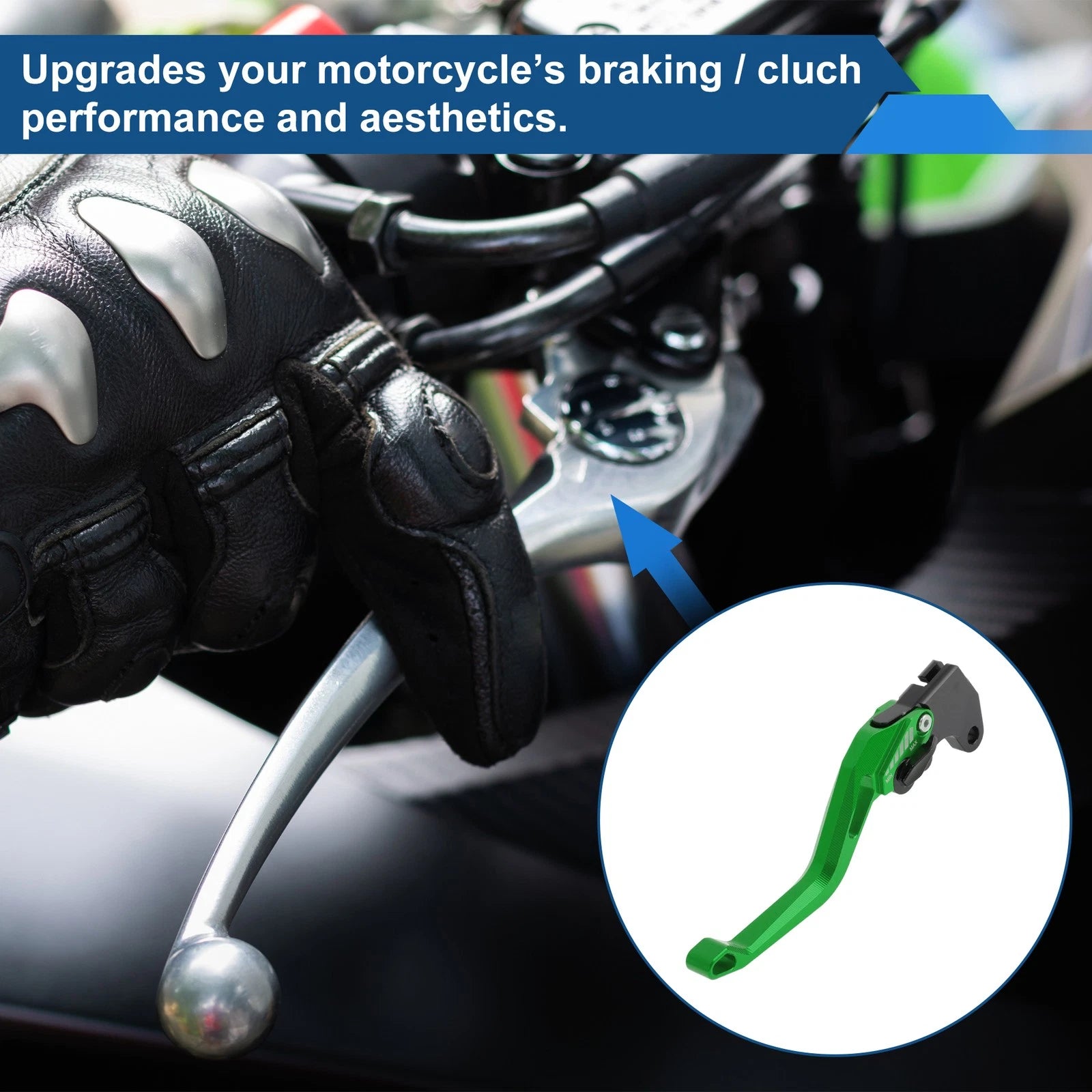 6 Position Adjustable Brake Clutch Levers for Suzuki GSX8S (2023–2025) Green