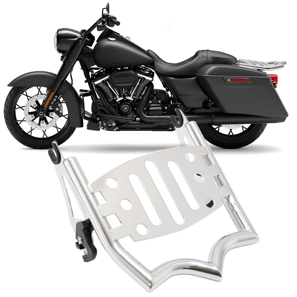 Luggage Rack Rear Grab Handles Bracket Kit for Harley Touring (2009–2023) Chrome