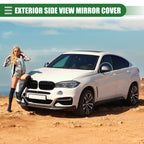 1 Pair Rearview Mirror Cover for BMW X3 G01 X4 (2018–2023) Black