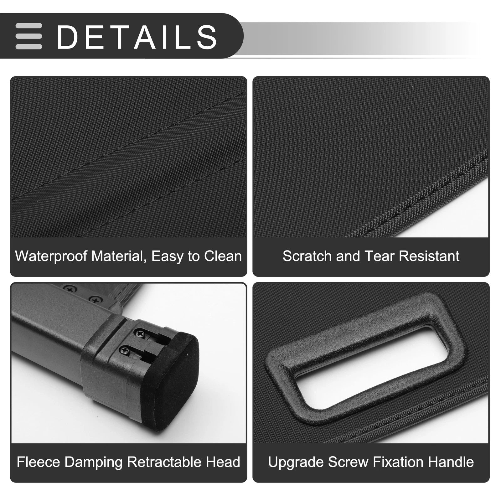 Retractable Cargo Cover for Mercedes-Benz X247 GLB200 GLB220 (2019–2024) Gloss Black