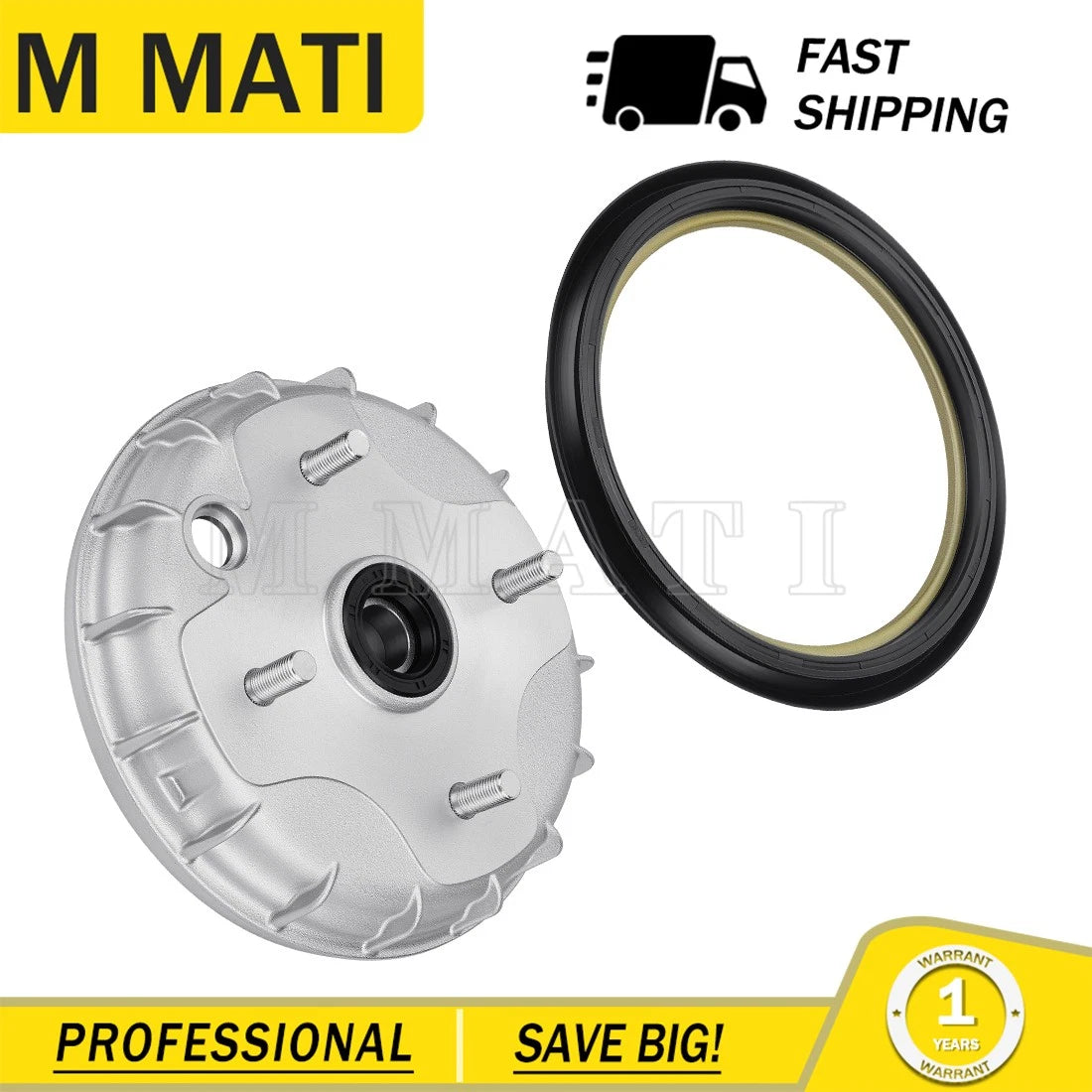 Front Brake Drum Hub w/Dust Seal for Honda Rancher 350 TRX350TE (2000–2006)