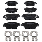 Set of 4 Front Rear Brake Pads for Hyundai Sonata (2011–2015) / Kia Optima (2011–2016)