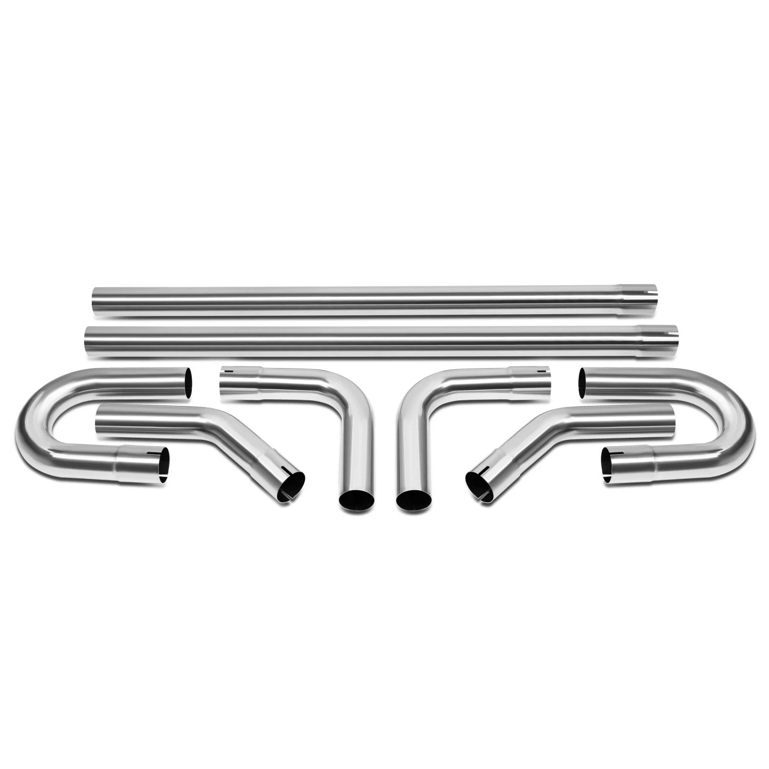 8pcs 3" OD Stainless Steel Exhaust Tubing Pipe U-Bend Kit for Custom Applications