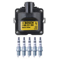 Set of 5 Bosch Ignition Coils & NGK Iridium IX Spark Plugs for Volvo S60 C70 XC90 (1990–2000)