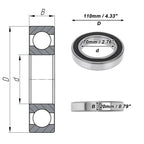 Deep Groove Ball Bearing 6014VV for Scooter Skateboard Wheel (P0)