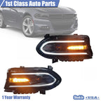 Pair of LED Dual Beam Projector Headlights for Dodge Charger (2015-2020)