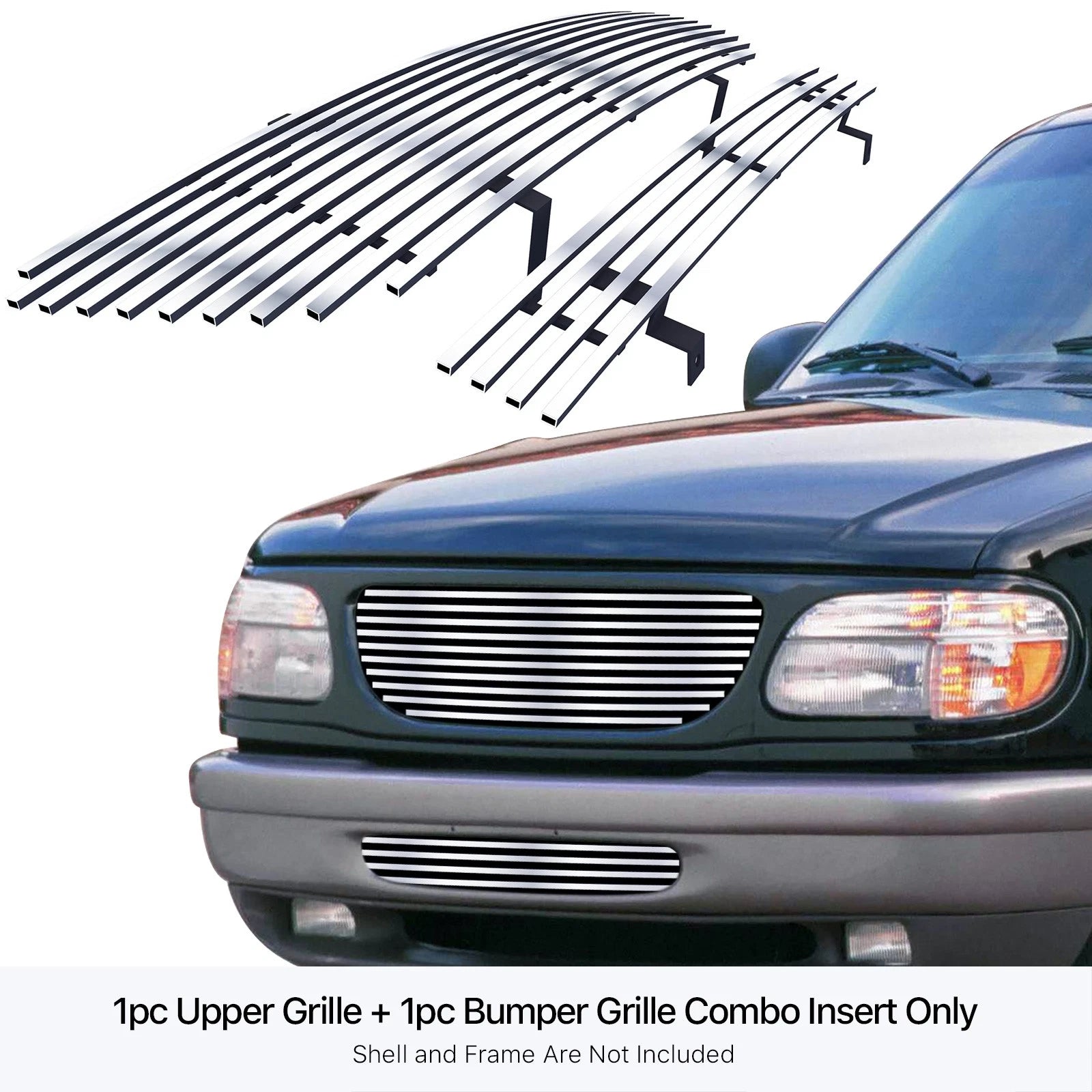 Stainless Steel Chrome Billet Grille Insert for Ford Explorer (1995-1998)