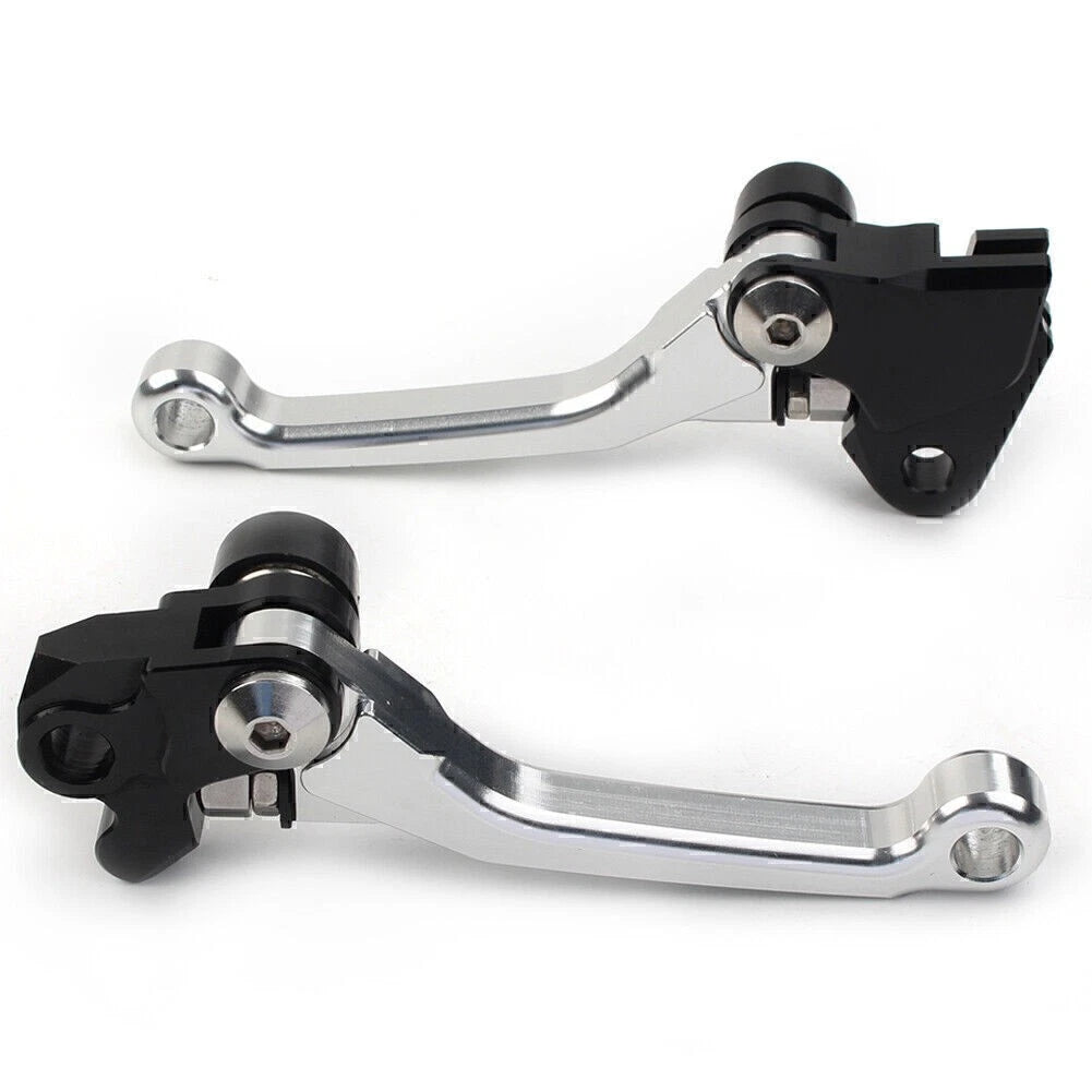 Pivot Dirt Clutch Brake Levers for Kawasaki KX450F (2006–2010, 2012) Silver