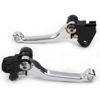 Pivot Dirt Clutch Brake Levers for Kawasaki KX450F (2006–2010, 2012) Silver