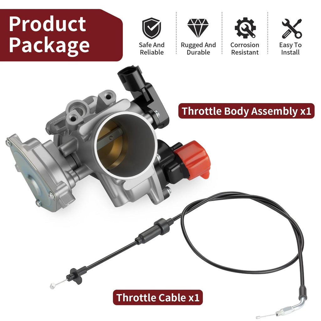 Throttle Body Assembly w/ Cable 3131704 for Polaris Sportsman 550 Touring (2010–2011)
