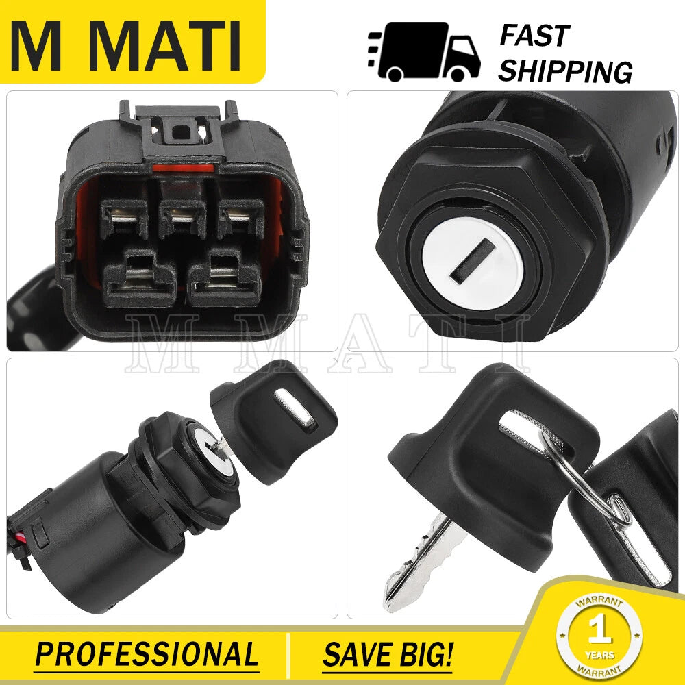 Ignition Switch for Honda Big Red MUV700 (2009–2013) 35100-HL1-A01, 2 Keys
