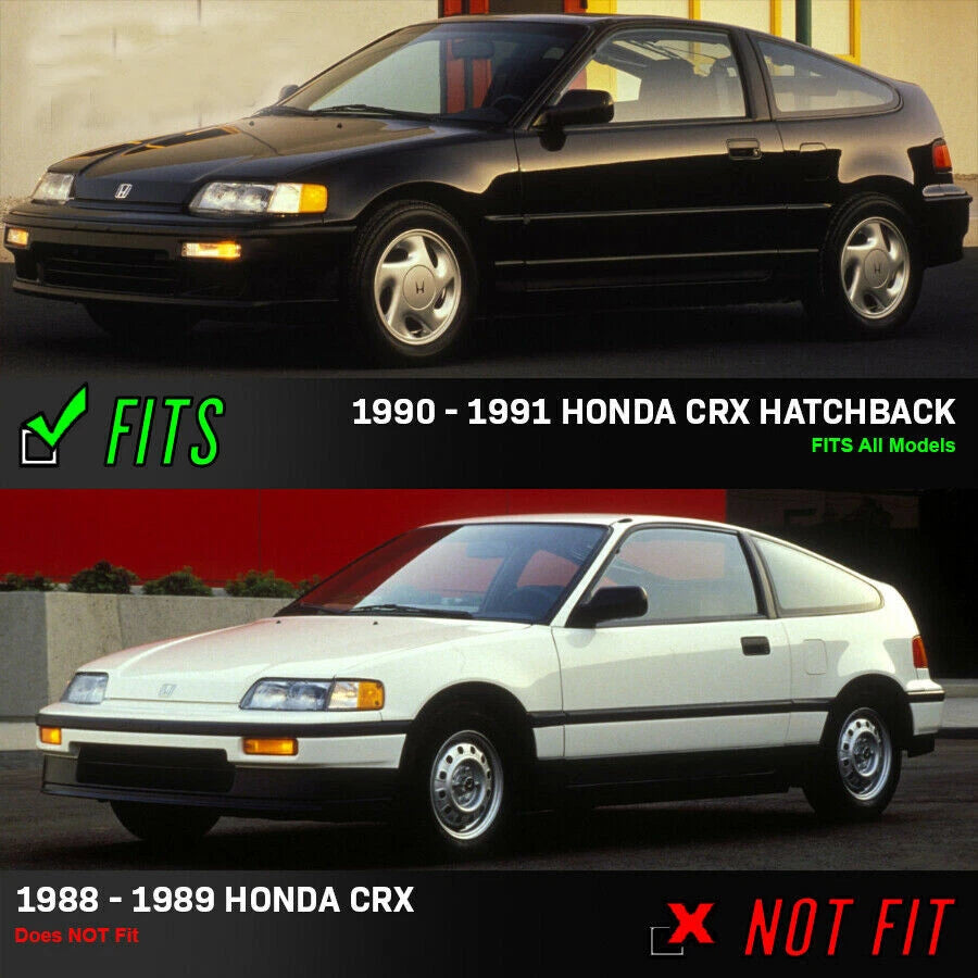 JDM Chrome Clear Front Bumper Turn Signal Lights for Honda CRX (1990–1991)