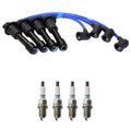 NGK 7mm Wire Set & Denso Iridium Spark Plug Kit for Mazda Miata