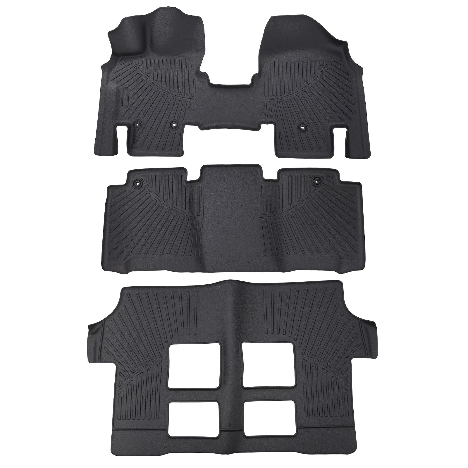 Set of 4 TPE Floor Mats for Honda Odyssey (2011–2017) Black