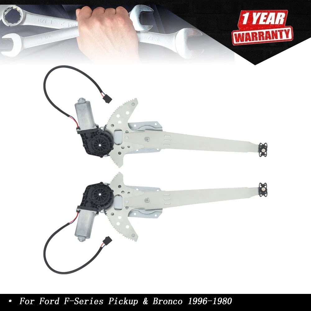 Window Regulator with Motor for Ford F-Series Pickup & Bronco (1980–1996)