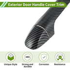 Exterior Door Handle Cover Trim for Toyota Highlander (2015–2019) Carbon Fiber Black