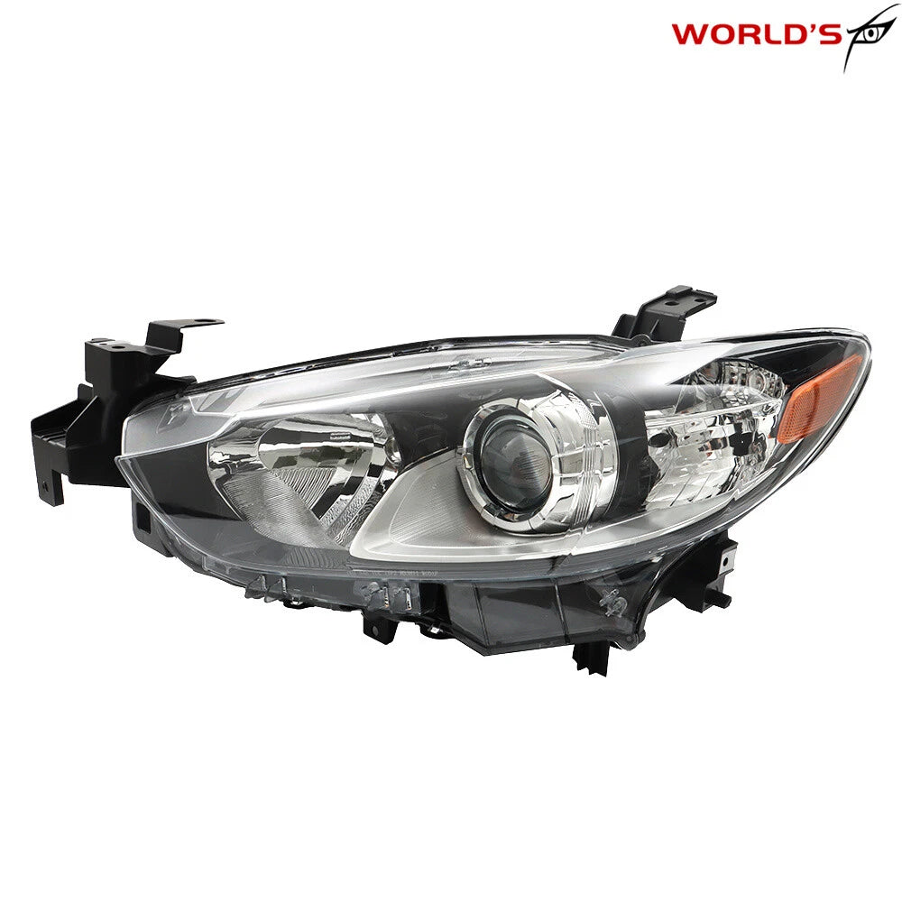 Left Headlight for Mazda 6 (2014–2017) Halogen Clear Lens Black Housing