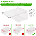 2x Crisper Drawer for Frigidaire Refrigerator (240337103, 240337107)