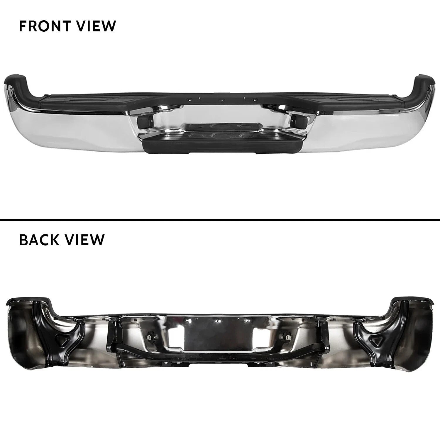 Chrome Rear Bumper Assembly for Toyota Tacoma (2005–2015)