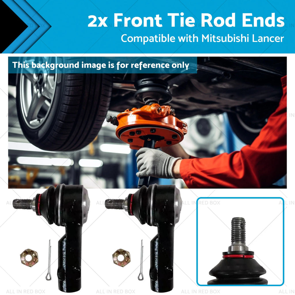 2X Front Tie Rod Ends for Mitsubishi Lancer GL CE ES (1995–2007)