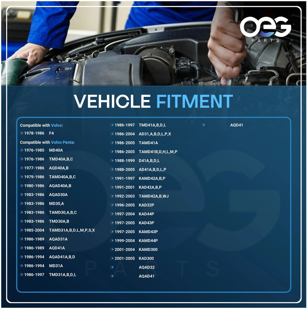 Marine Starter for Volvo Penta Inboard Sterndrive Diesel (3.6, 2.4, D4, MD, KA)