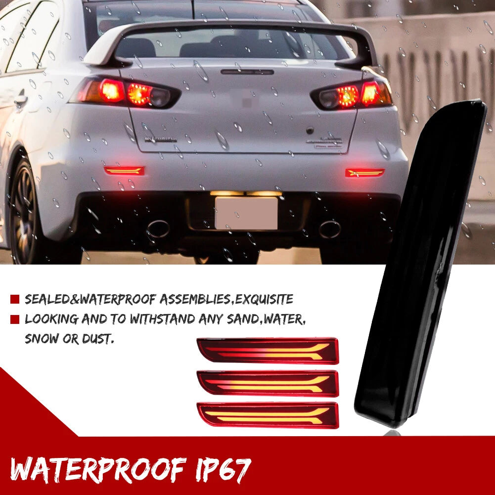 3-in-1 Rear Tail Foglight with Sequential Turn Signal LED for Mitsubishi Lancer Evo