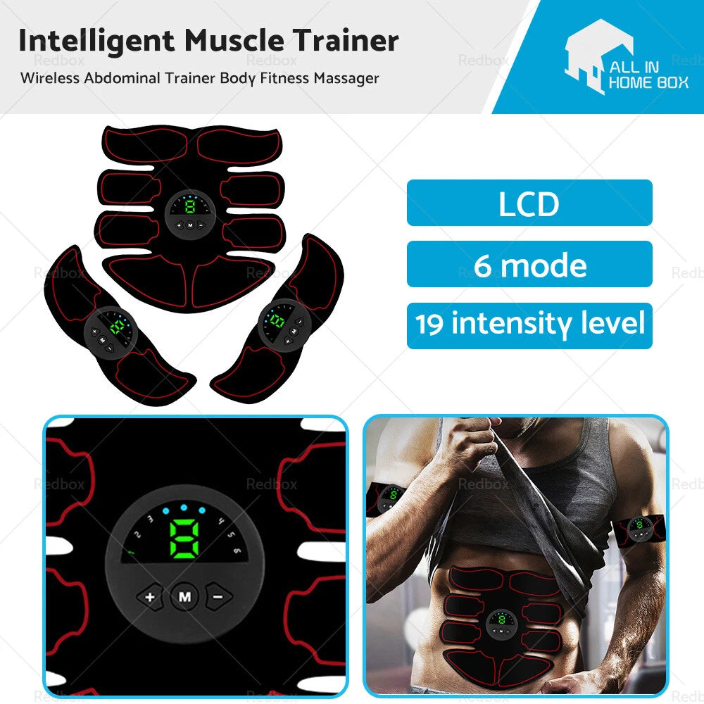 Wireless EMS Muscle Stimulator for Abdominal Trainer (Fitness)