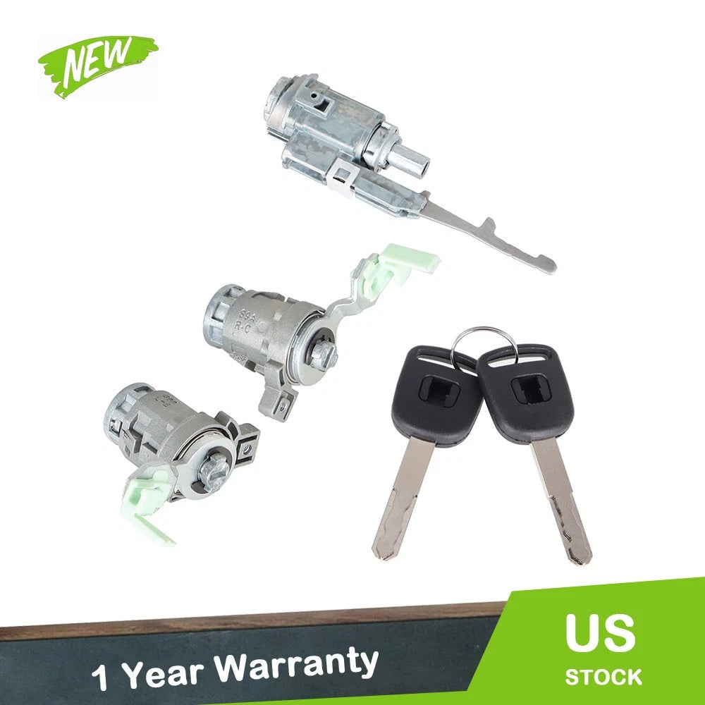 Ignition Switch Cylinder and Door Lock Cylinder with Key for Honda CR-V (2002–2006)
