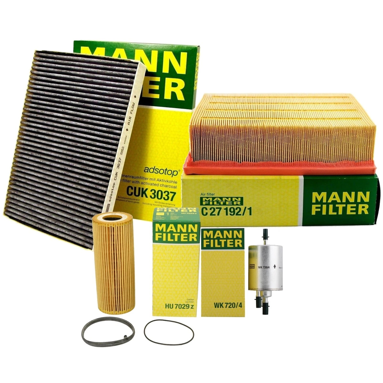 Mann Oil Air Carbon Cabin Fuel Filter Service Kit for Audi A4 Quattro (2001–2008)
