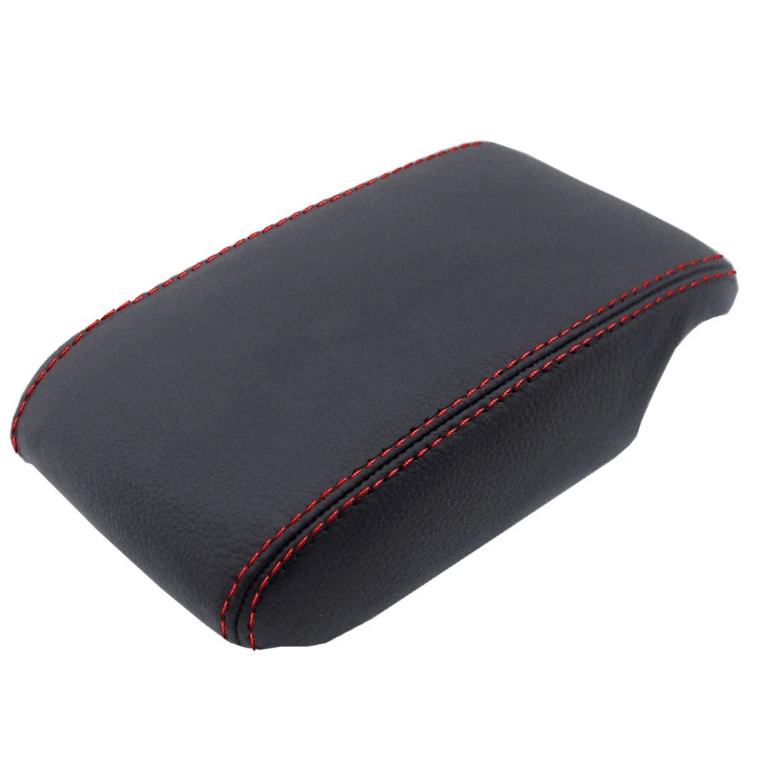 Leather Synthetic Console Armrest Cover for Lexus IS300 (2001–2005) Red Stitch