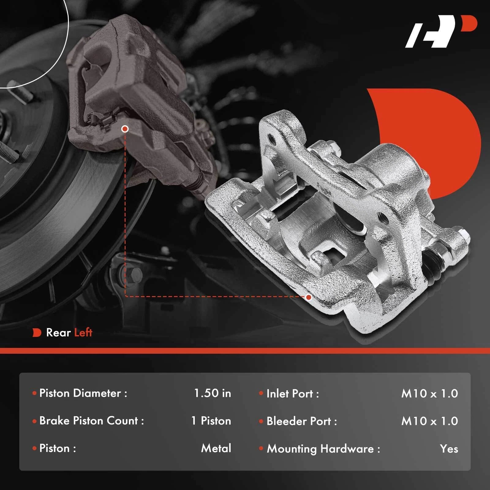 Rear Left Brake Caliper with Bracket for Kia Optima (2011-2016)
