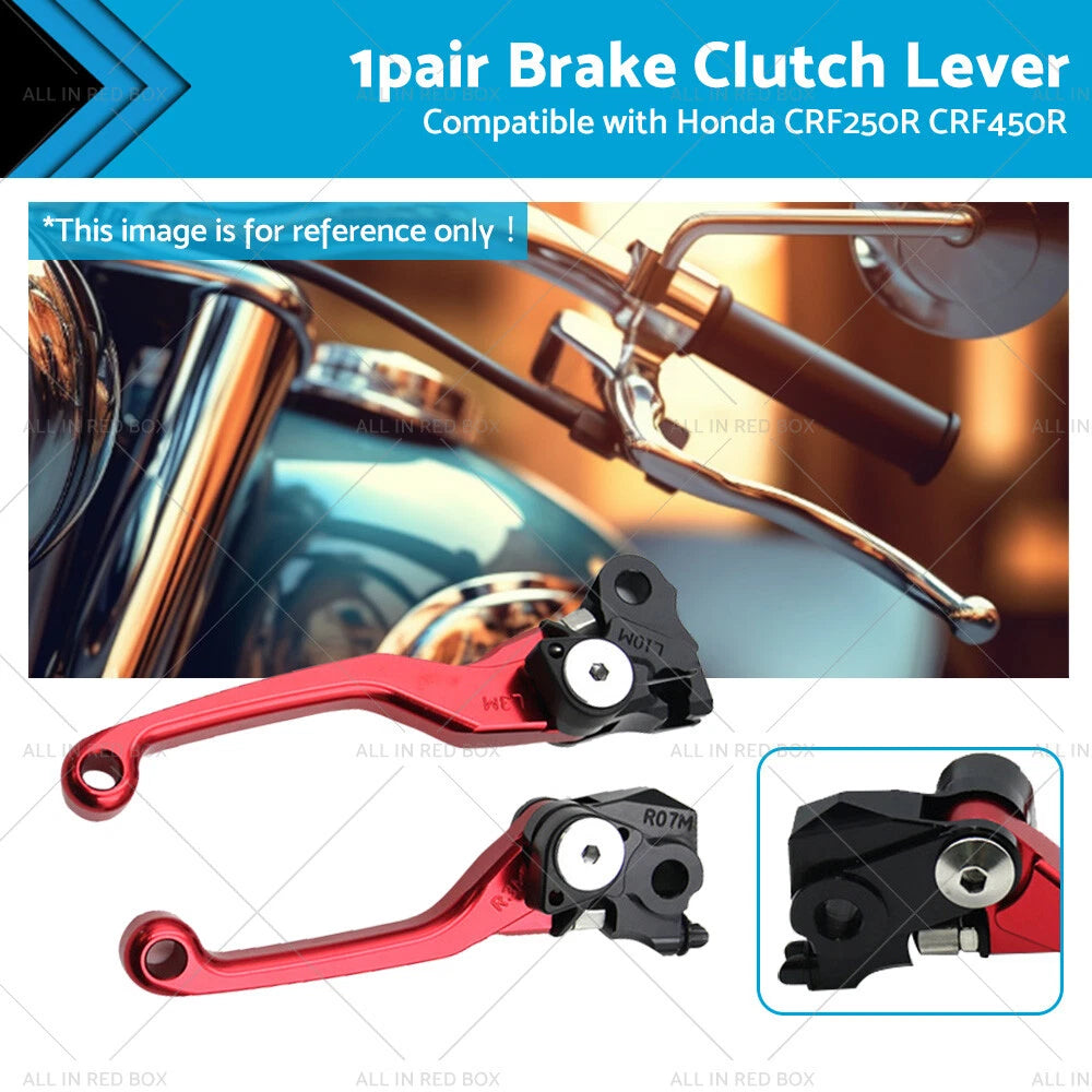Pair Pivot Brake Clutch Lever for Honda CRF250R CRF450R (2007–2012)
