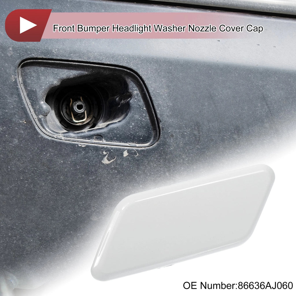 Front Left Washer Nozzle Cover Cap for Subaru Outback (2010–2012) White
