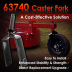2X Tail Wheel Fork for Bush Hog Rotary Cutter (1-1/4" Yoke, 3/4" Axle)