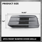 Set of 2 Front Bumper Fog Light Covers for Audi Q5 (2018–2020)