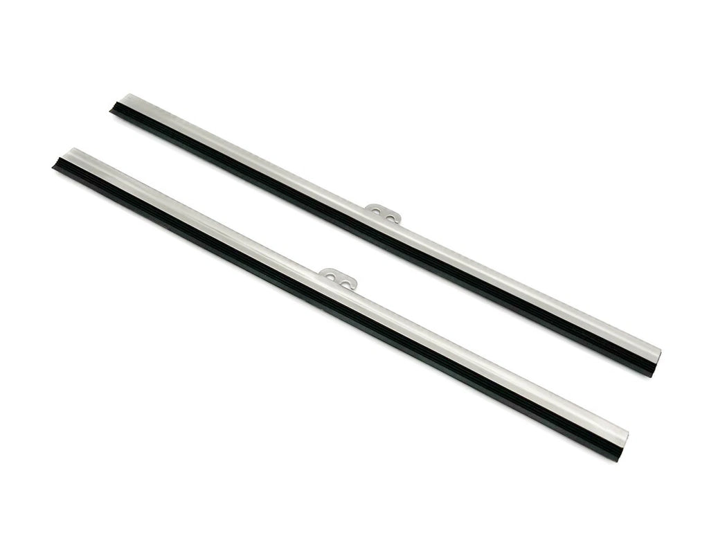 Windshield Wiper Blades Front Set Polished Stainless Hook Type for Car (8.25")