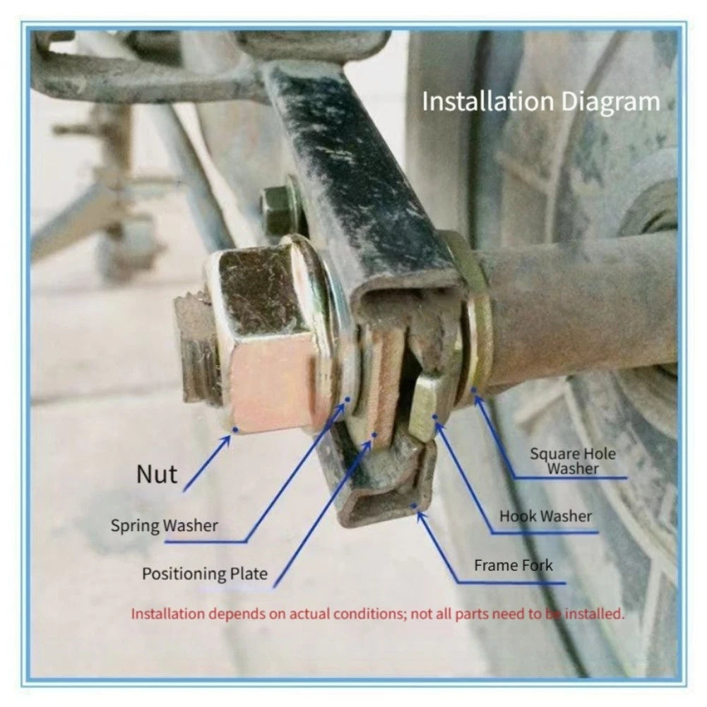 Motor Shaft Fastening Kit for Electric Vehicle Axles (14mm, 16mm)