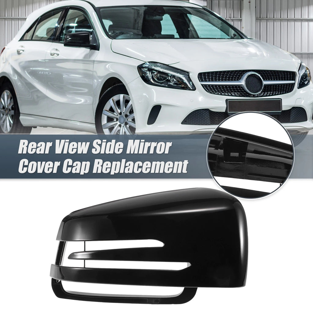 Right Mirror Cover Cap Gloss Black for Mercedes Benz A Class B Class C Class (2013–2020)