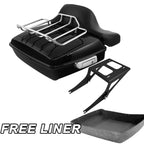Black Chopped Trunk Mount Rack Pad for Harley Fat Boy FLSTFB (2008–2016)