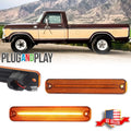 Amber LED Front Side Marker Lights for Ford F100 F150 F250 F350 (1973–1979)
