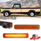 Amber LED Front Side Marker Lights for Ford F100 F150 F250 F350 (1973–1979)