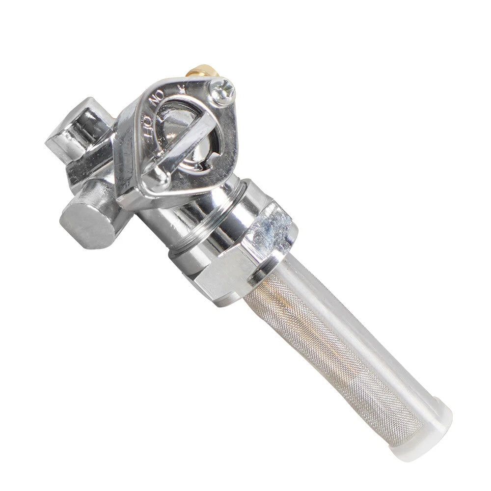 High Flow 90 Degree Chrome Gas Petcock for Harley Gas Tanks (OE 62163-75)