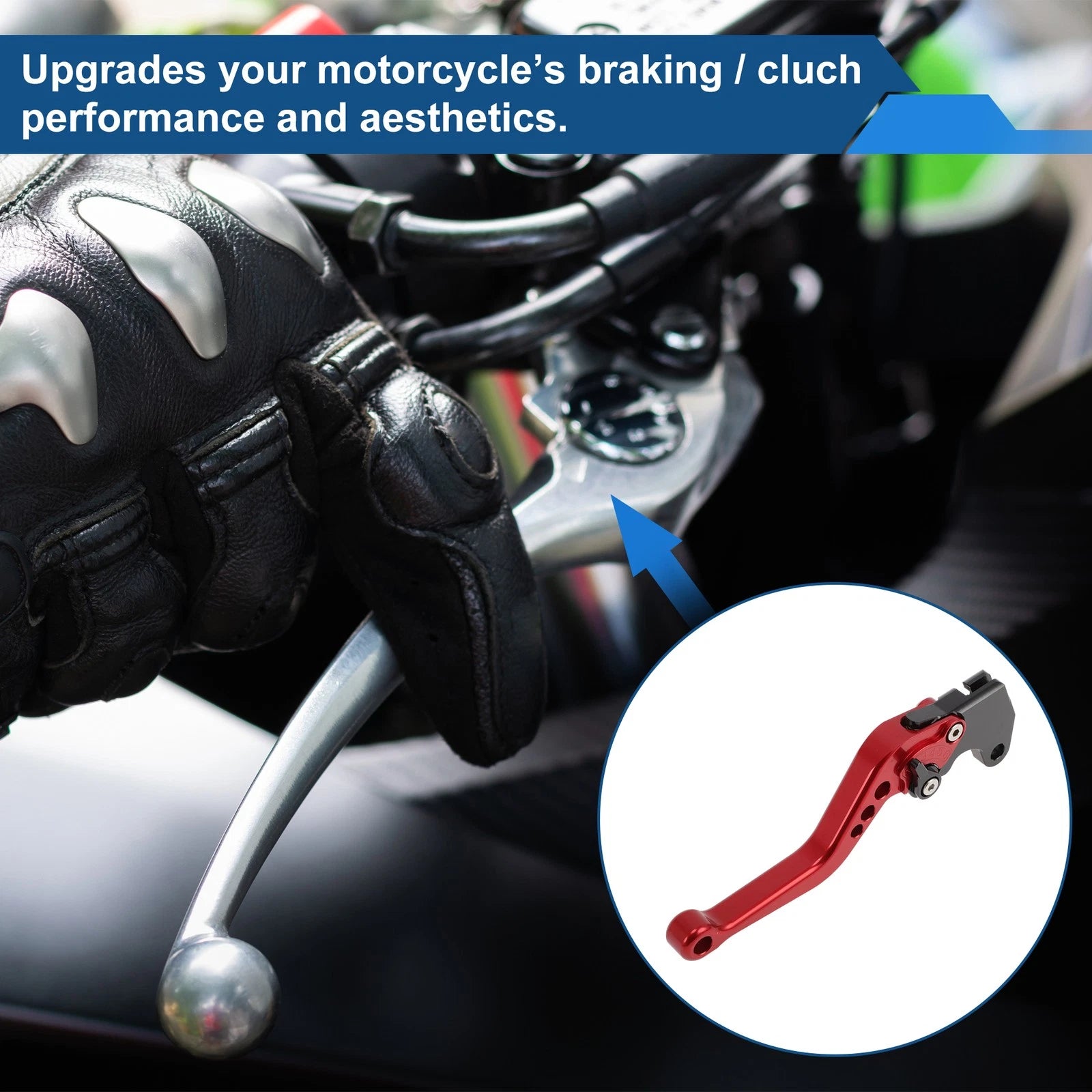 Adjustable Short Brake Clutch Levers 1 Pair for Suzuki GSXR750 (2004–2005) Red
