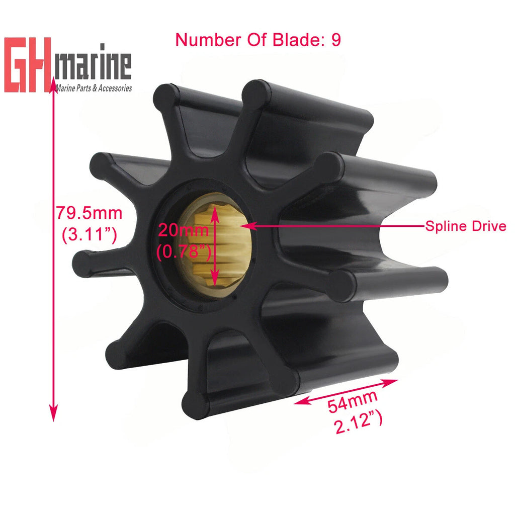 Engine Flexible Raw Water Pump Impeller D170 for Hyundai Seasall (Inboard)