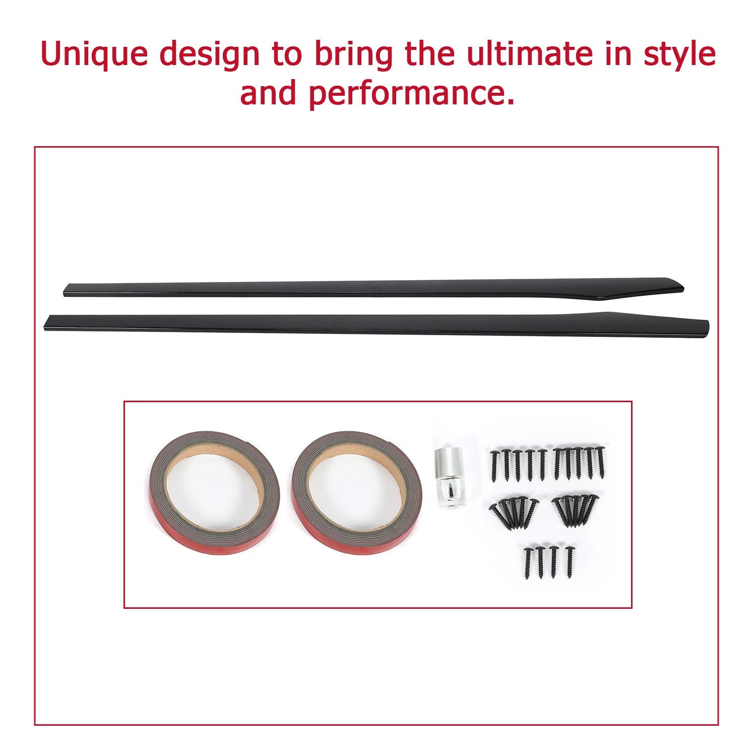 Side Skirt Extension Pair for Tesla Model S (2012–2019) Carbon Fiber Style