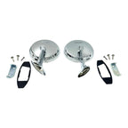Left Chrome Exterior Door Mirror Replacement for 1965–1966 Chevy Impala