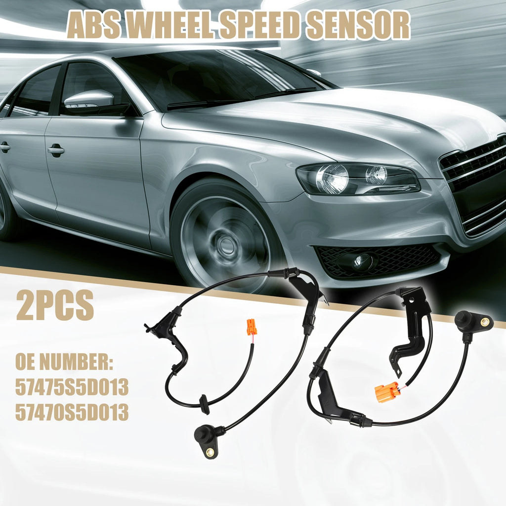 2pcs ABS Wheel Speed Sensor No. 57475S5D013/57470S5D013 for Honda Civic (2001–2005)