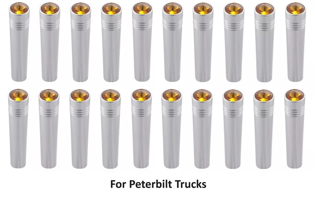 Amber Toggle Switch Extension 2-1/4 Inch Chrome Metal for Peterbilt (1950–2025)