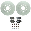 Set of 4 Bosch QuietCast Rear Rotors & Hella Low-Met Pads for A3 Quattro Jetta (2005–2016)