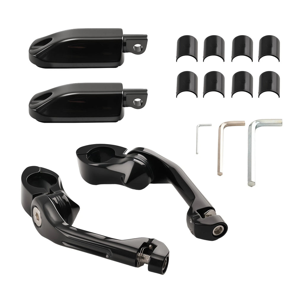 Adjustable Foot Pegs Mounts for Honda BMW Norton Triumph (1-1/4 Inch)